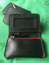 Load image into Gallery viewer, Inner Tube Card/Coin Wallet with Zipper