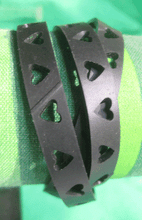 Load image into Gallery viewer, Inner Tube Wristband - wrap x3 - Hearts