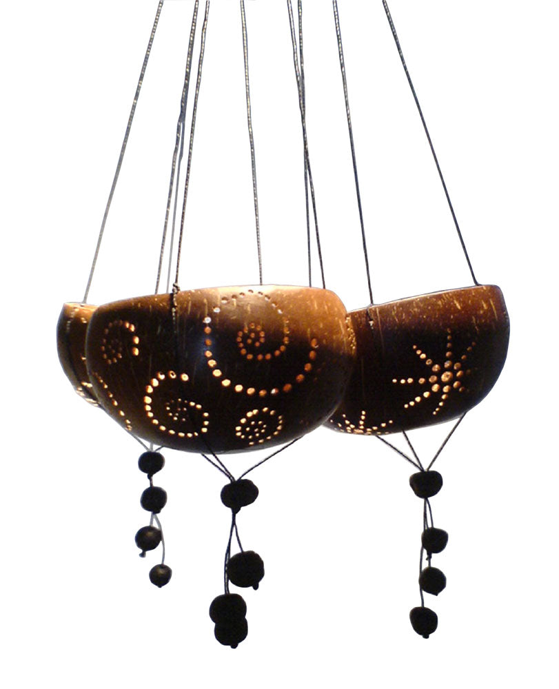 Coconut Shell T-Light Holders