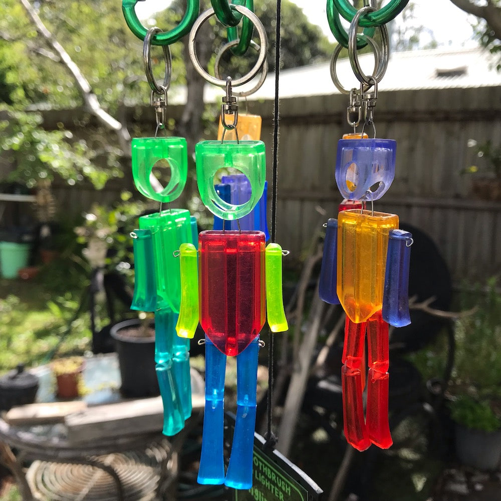 Toothbrush & Lighter - Dangling Man Key Ring