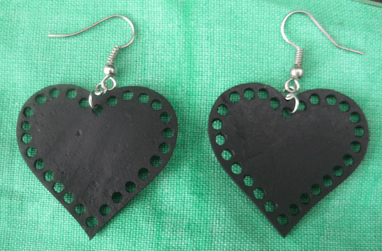 Inner Tube Heart Earrings