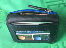 Load image into Gallery viewer, Inner Tube Card/Coin Wallet with Zipper
