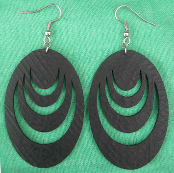 Inner Tube Oval Earrings